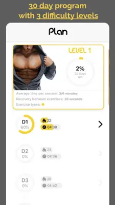 30 day challenge - CHEST workout plan android App screenshot 4